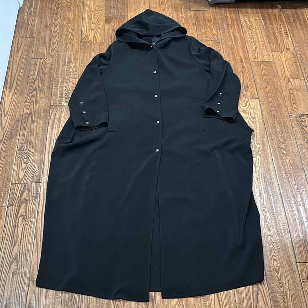 Manteau Et Dieu créa la femme Long Black Coat Size 36